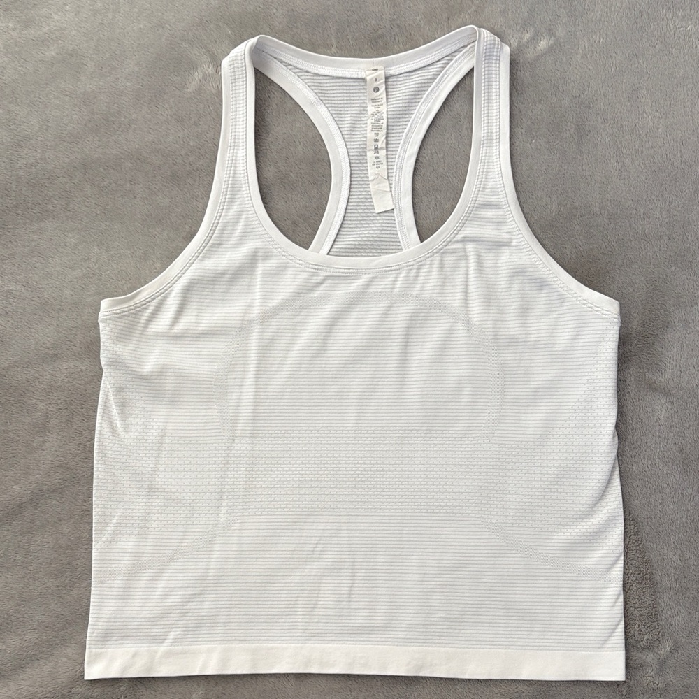 Lululemon Women's White Racerback Tank Top - Activewear